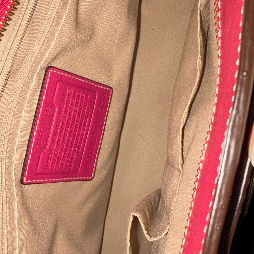 Coach Madeline bag - pink with tan bow - Picture 14 of 17